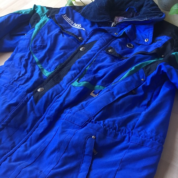 VINTAGE SPYDER Ski Winter Jacket Coat Blue L/XL - Picture 3 of 8